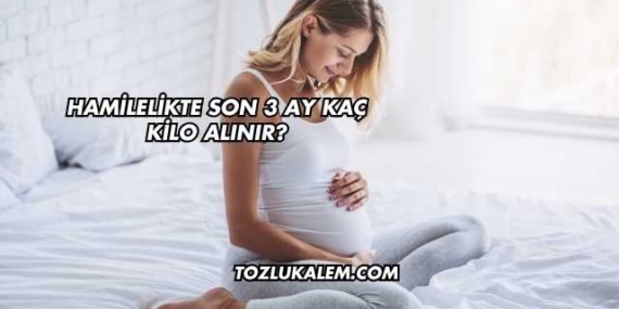 Hamilelikte Son 3 Ay Kaç Kilo Alınır?