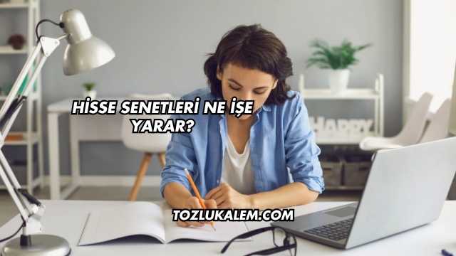 Hisse Senetleri Ne İşe Yarar?