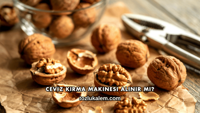 Ceviz Kırma Makinesi Alınır mı?