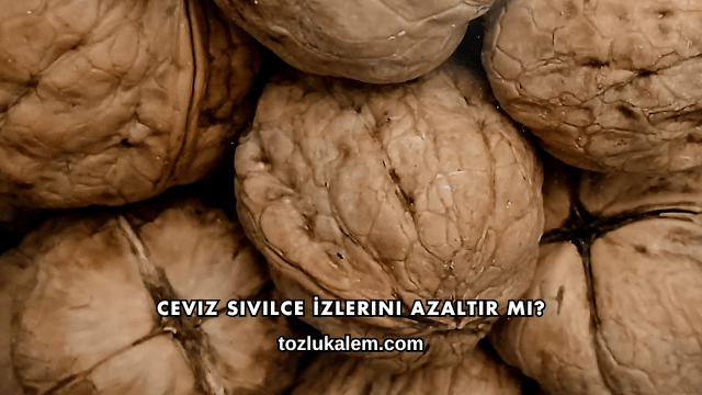 Ceviz Sivilce İzlerini Azaltır mı?